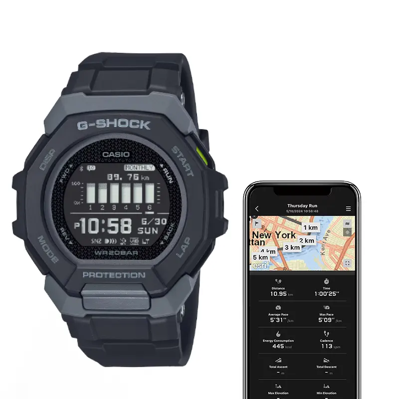 Casio G-Shock G-Squad Digital Black Dial Bluetooth® Men's Watch- GBD-300-1